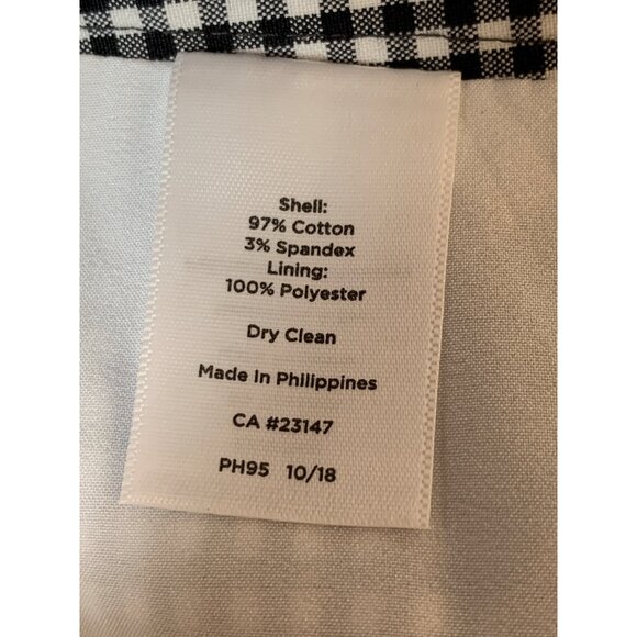 Talbots Gingham Check Side Zip Petite Ankle Pants 16P Cotton Blend NWT 8698 - Picture 6 of 8